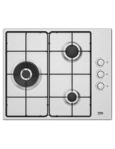 Encimera Beko HIGG63125SCX 3 fuegos 60cm gas i