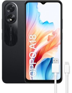 OPPO A18 4GB+128GB NEGRO + CABLE USB