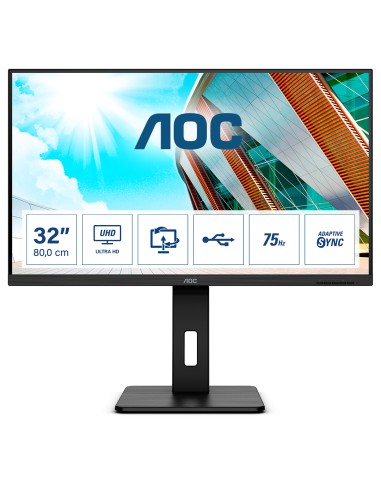 P2 U32P2 pantalla para PC 80 cm (31.5) 3840 x 2160 Pixeles 4K Ultra HD LED Negro