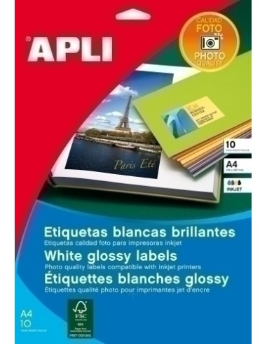 P.INKJET FOTO ADHESIVO APLI A4 10h