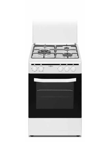 Cocina Vitrokitchen CB5535BBE blanco 3 fuegos B