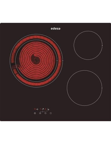 Vitroceramica Edesa EVT6328RA 3 zonas borde red