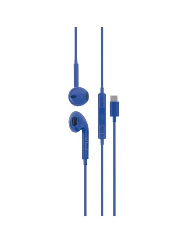 Auriculares usb DCU 34151012 tipo c stereo azul
