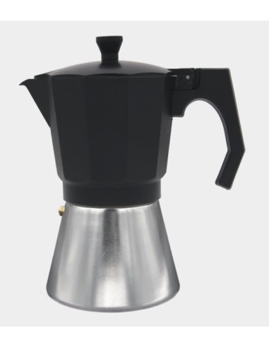 Cafetera Aluminio Bastilipo MOKKA12N 12 t Negra