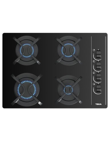 Encimera Teka GBC64003KBA BK cristal gas 4fuegos