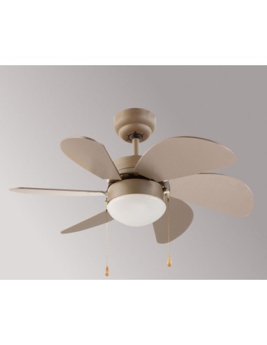 Ventilador Techo FM VT90 75cm 6 aspas luz