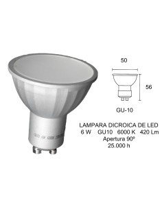 Bombilla LED Fbright 2601671 6W GU10 6000K