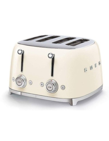 Tostador Smeg TSF03CREU 50 style 4 rebanadas crem