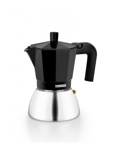 Cafetera induction Monix M863006 inox black 6 taz