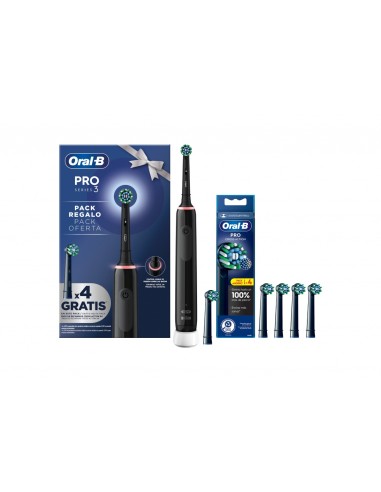 Cepillo Dental Braun Oral-B PRO3BLACK, Pack Christ