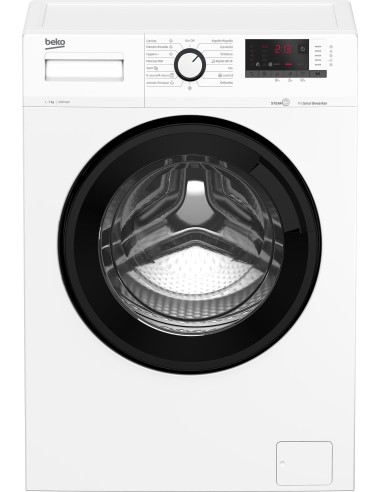 Lavadora Beko WRA7615XW, 7kg, 1200rpm, A, Vapor