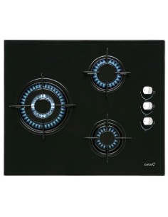 Encimera Cata CIB6021BK Cristal 3 fuegos Negra