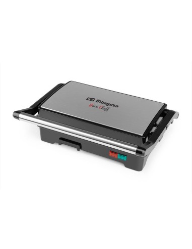 Grill Orbegozo GR3250, 900W, 23x15cm, 180º, Inox