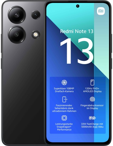 Redmi Note 13 16,9 cm (6.67) SIM doble Android 13 4G USB Tipo C 8 GB 256 GB 5000 mAh Negro