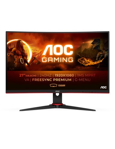 G2 C27G2ZE/BK pantalla para PC 68,6 cm (27) 1920 x 1080 Pixeles Full HD LED Negro, Rojo