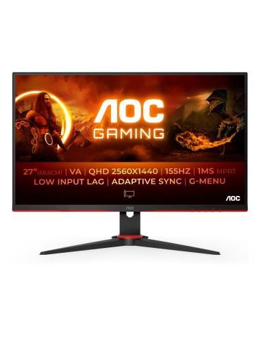 G2 Q27G2E/BK pantalla para PC 68,6 cm (27) 2560 x 1440 Pixeles Quad HD Negro, Rojo