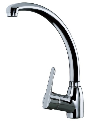Grifo Teka MNCR, monomando, caño alto, cromo