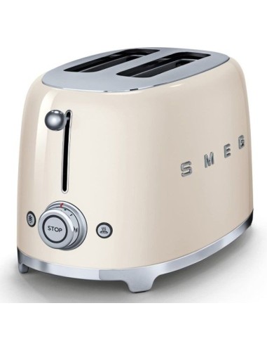 Tostador Smeg TSF01CREU, 50 style 2 rebanadas crem