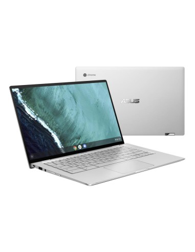 Chromebook Flip C434TA-AI0544 - Portátil 14 Full HD (Core m3-8100Y, 8GB RAM, 64GB eMMC, UHD Graphics 615, Chrome OS) Plata - Te