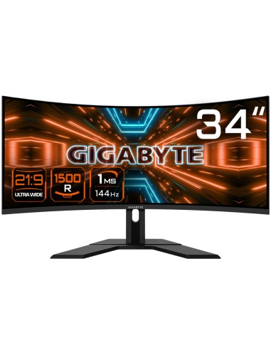 G34WQC A 34 Monitor de Juego Curvo WQHD - 3440 x 1440 (WQHD) 1500R 144Hz 1ms 350 cdm2 FreeSync Premium Display HDR400 HDMI 2.0 D