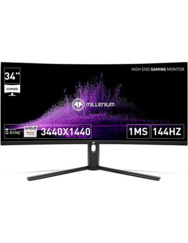 MONITOR GAM MILLENIUM 34 CURVO FHDIPS 144hz3440x14401msHDMIDisplay Port219WHITE