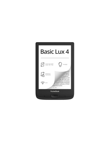 Basic Lux 4 lectore de e-book Pantalla t?ctil 8 GB Wifi Negro