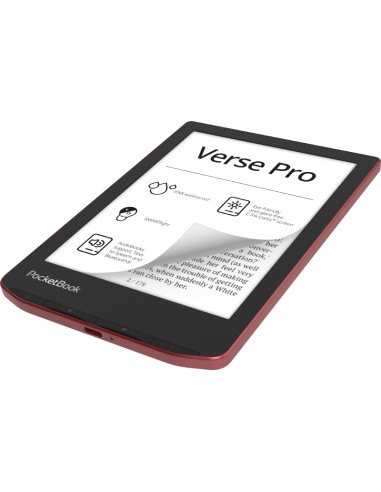 Verse Pro lectore de e-book Pantalla t?ctil 16 GB Wifi Negro Rojo