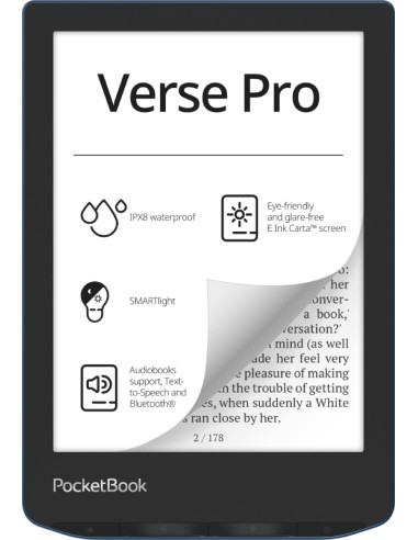 Verse Pro lectore de e-book Pantalla t?ctil 16 GB Wifi Negro Azul