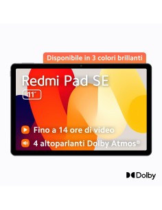 Redmi Pad SE Qualcomm Snapdragon 128 GB 279 cm (11) 4 GB Android 13 P?rpura