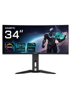 Monitor de juegos curvo OLED WQHD MO34WQC2 de 34" - 3440x1440 (WQHD) 240Hz 0.03ms KVM 250 cdm? FreeSync Premium Pro DisplayHDR T